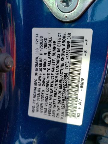 Photo 10 from auction – 2015 HONDA CIVIC LX with VIN 19XFB2F55FE023664