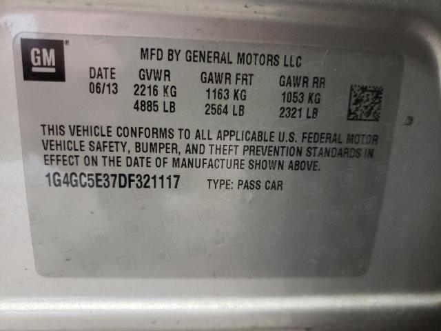 Photo 10 from auction – 2013 BUICK LACROSSE with VIN 1G4GC5E37DF321117