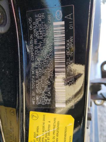 Photo 10 from auction – 2005 LEXUS ES 330 with VIN JTHBA30GX55133619