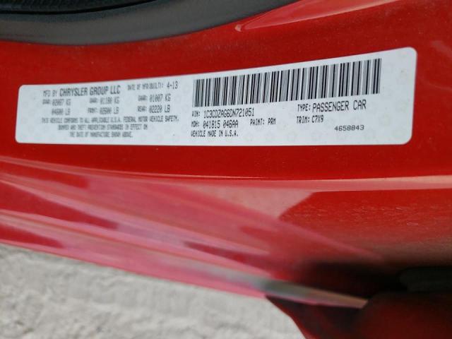 Photo 10 from auction – 2013 DODGE AVENGER SE with VIN 1C3CDZAG6DN721051
