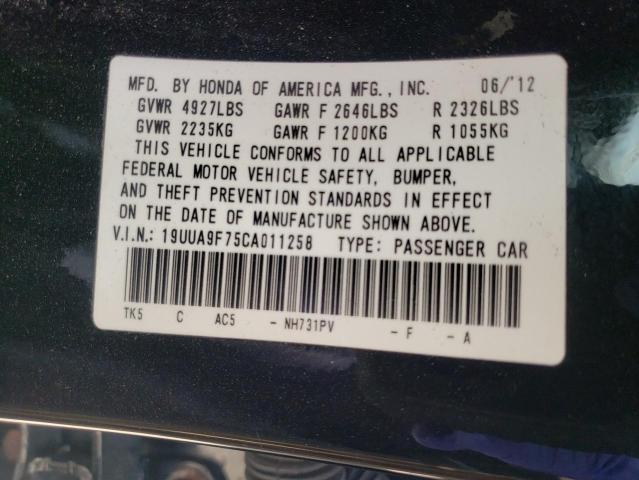 Zdjęcie 10 z aukcji – 2012 ACURA TL z VIN 19UUA9F75CA011258