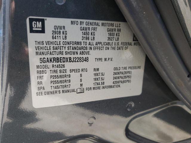 Photo 10 from auction – 2011 BUICK ENCLAVE CX with VIN 5GAKRBEDXBJ228348
