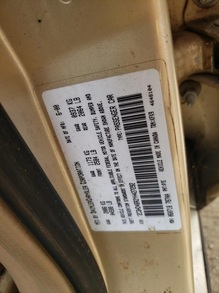 Photo 10 from auction – 2000 CHRYSLER CONCORDE L with VIN 2C3HD46R2YH427292