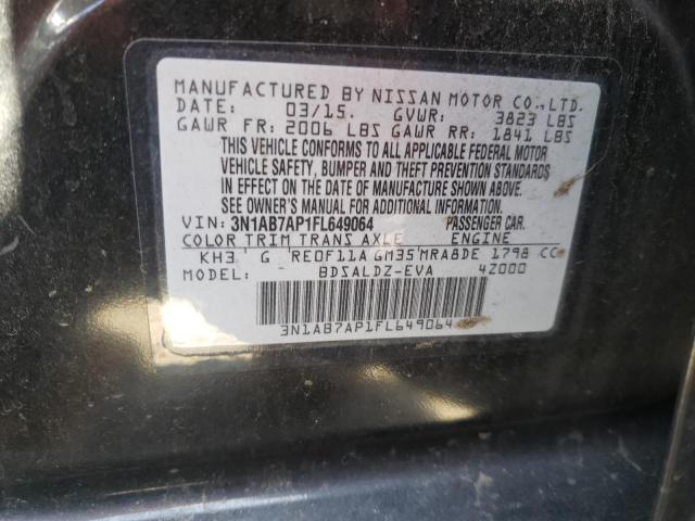 Photo 10 from auction – 2015 NISSAN SENTRA S with VIN 3N1AB7AP1FL649064