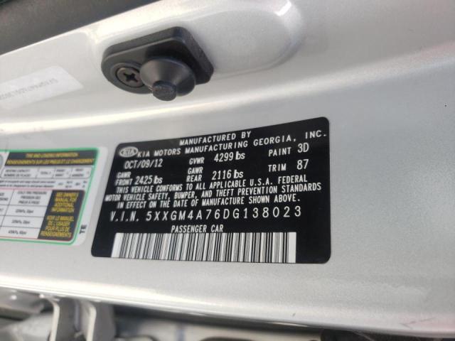 Photo 10 from auction – 2013 KIA OPTIMA LX with VIN 5XXGM4A76DG138023