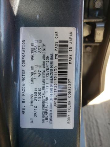 Photo 10 from auction – 2013 MAZDA 3 I with VIN JM1BL1TF3D1721130