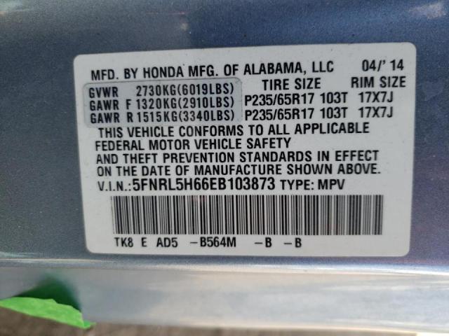 Photo 10 from auction – 2014 HONDA ODYSSEY EX with VIN 5FNRL5H66EB103873