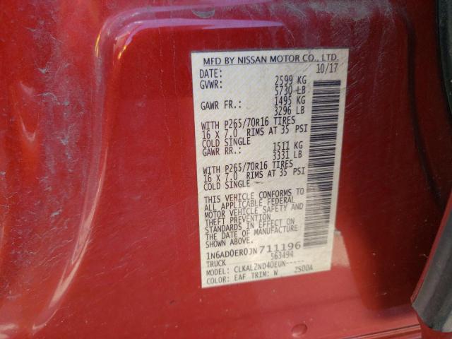 Photo 10 from auction – 2018 NISSAN FRONTIER S with VIN 1N6AD0ER0JN711196