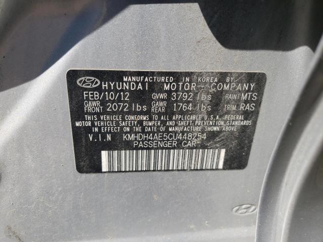 Photo 10 from auction – 2012 HYUNDAI ELANTRA with VIN KMHDH4AE5CU448254