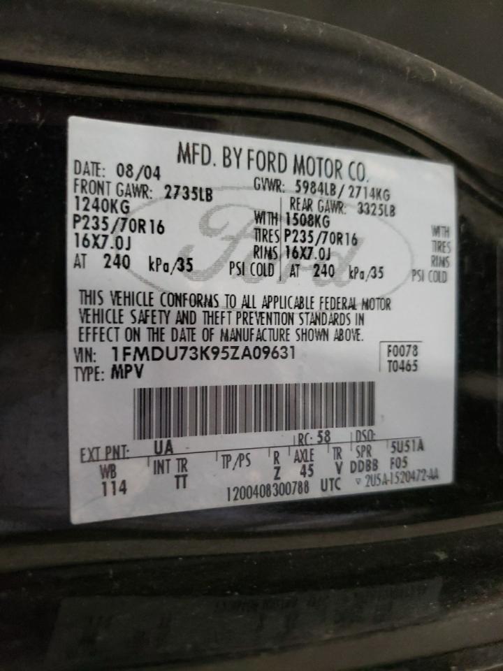 Photo 10 from auction – 2005 FORD EXPLORER X with VIN 1FMDU73K95ZA09631