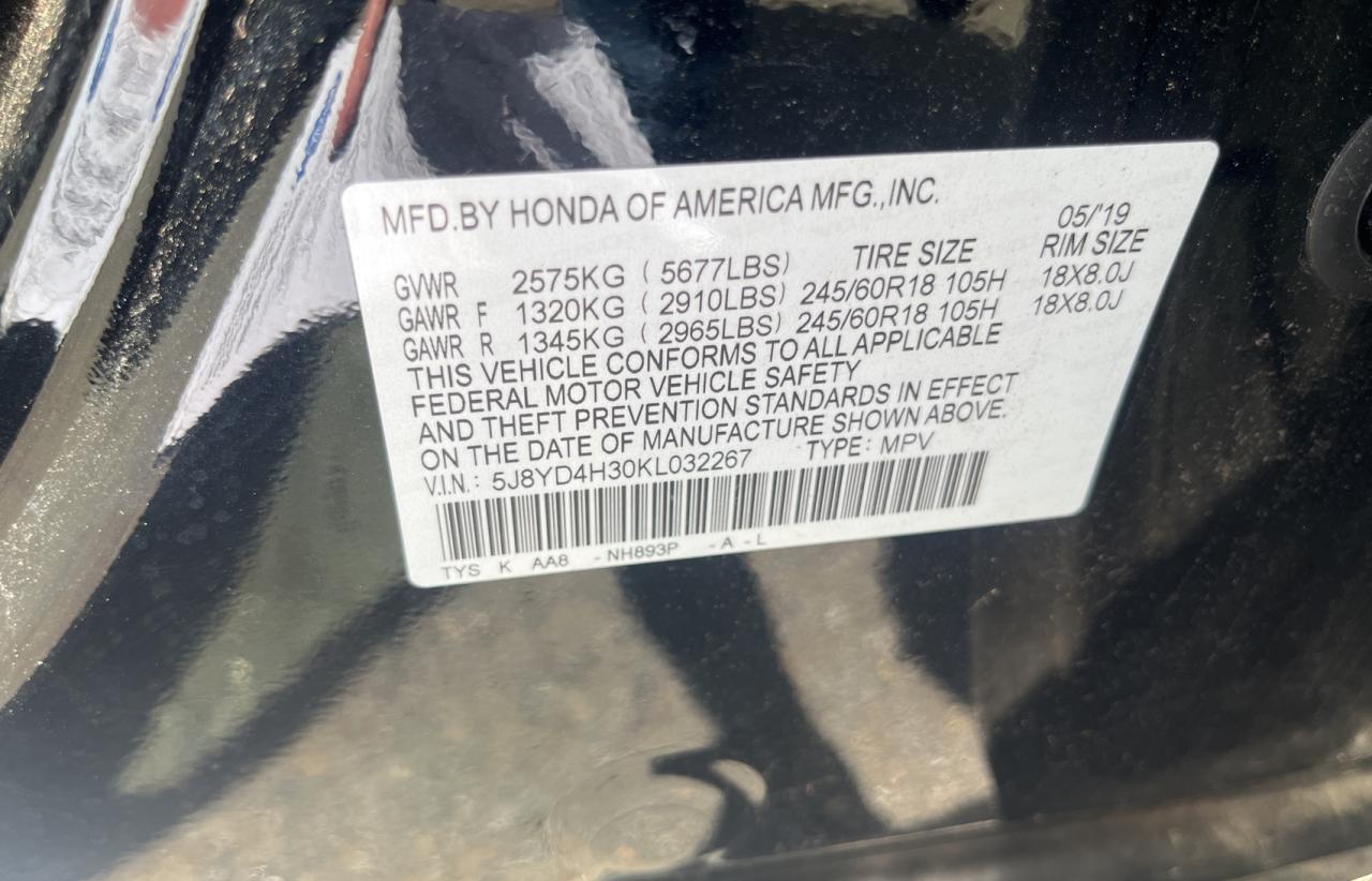 Photo 10 from auction – 2019 ACURA MDX with VIN 5J8YD4H30KL032267