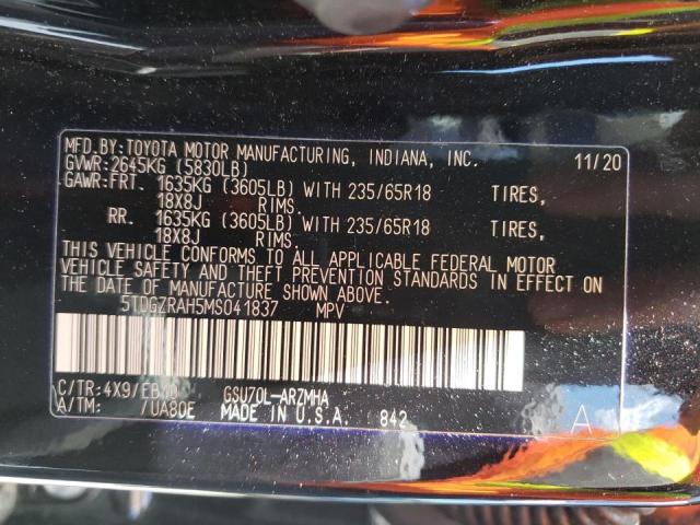 Photo 10 from auction – 2021 TOYOTA HIGHLANDER with VIN 5TDGZRAH5MS041837