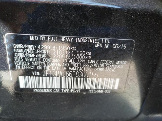 Photo 10 from auction – 2015 SUBARU IMPREZA SP with VIN JF1GPAU66F8300155