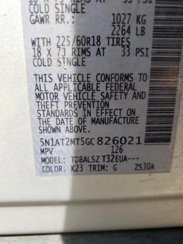 Photo 10 from auction – 2016 NISSAN ROGUE S with VIN 5N1AT2MT5GC826021