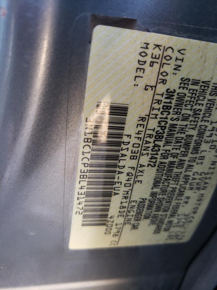 Foto 10 de la subasta – 2011 NISSAN VERSA S con VIN 3N1BC1CP3BL431472
