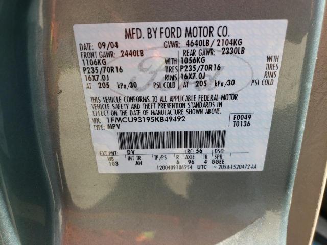 Photo 10 from auction – 2005 FORD ESCAPE XLT with VIN 1FMCU93195KB49492