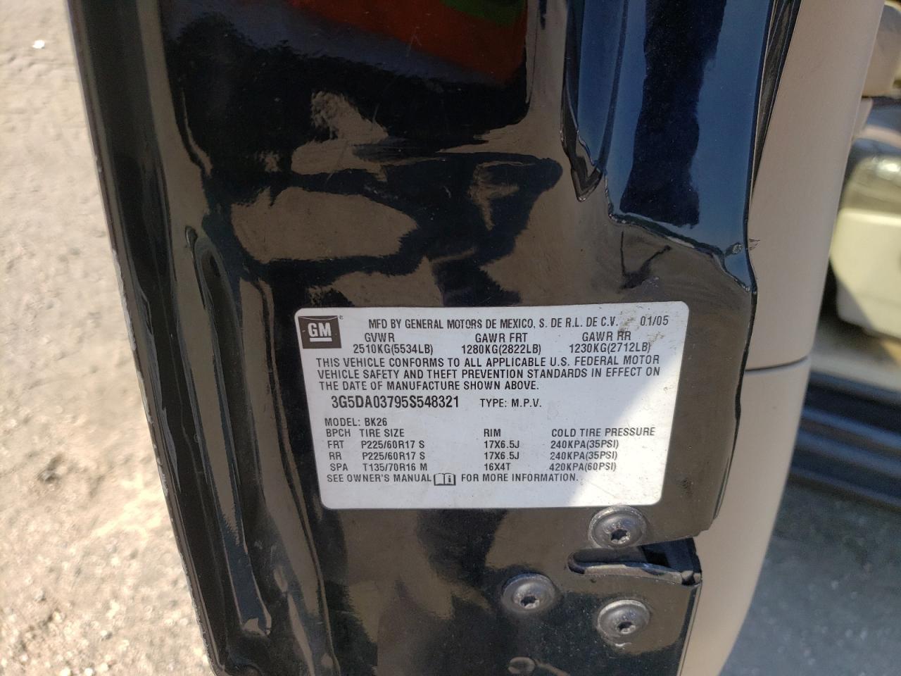 Photo 10 from auction – 2005 BUICK RENDEZVOUS with VIN 3G5DA03795S548321