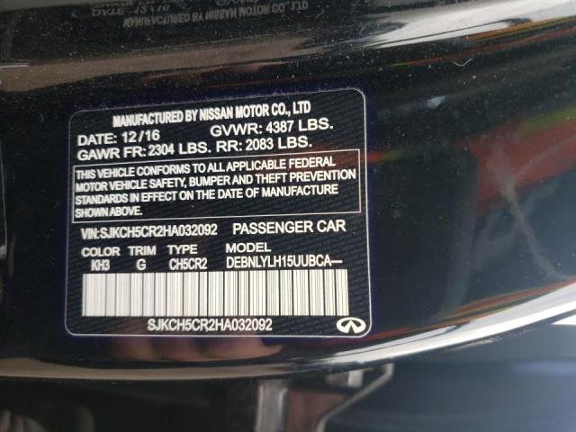 Photo 10 from auction – 2017 INFINITI QX30 BASE with VIN SJKCH5CR2HA032092