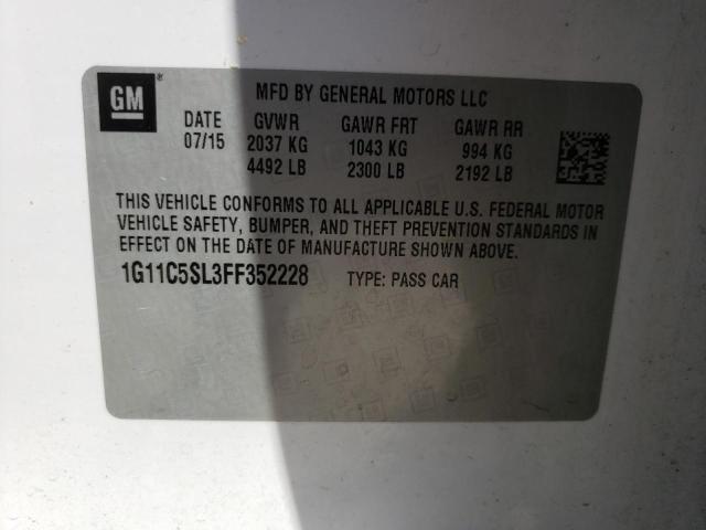 Photo 10 from auction – 2015 CHEVROLET MALIBU 1LT with VIN 1G11C5SL3FF352228