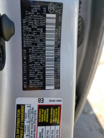 Photo 10 from auction – 2011 TOYOTA COROLLA BA with VIN 2T1BU4EE1BC742313