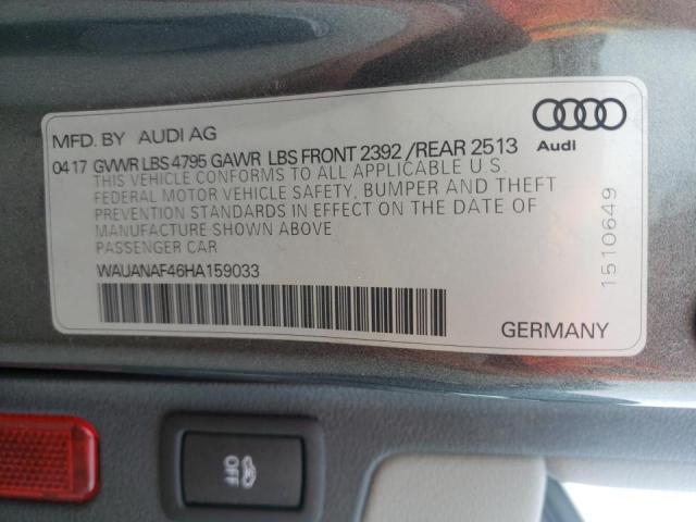 Photo 10 from auction – 2017 AUDI A4 PREMIUM with VIN WAUANAF46HA159033