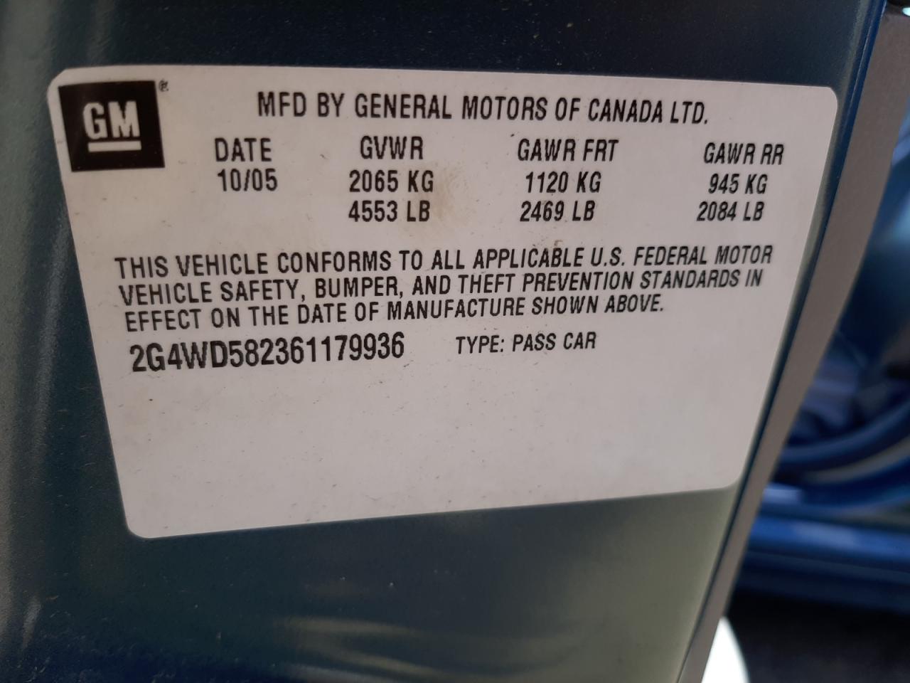 Photo 11 from auction – 2006 BUICK LACROSSE C with VIN 2G4WD582361179936