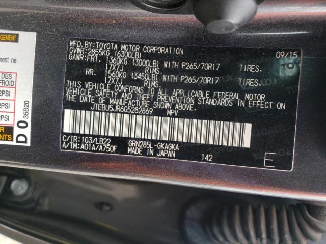 Zdjęcie 10 z aukcji – 2016 TOYOTA 4RUNNER SR z VIN JTEBU5JR6G5282869