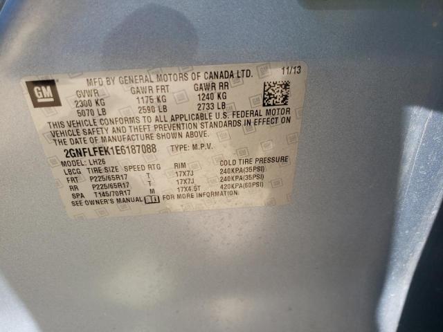 Photo 10 from auction – 2014 CHEVROLET EQUINOX LT with VIN 2GNFLFEK1E6187088