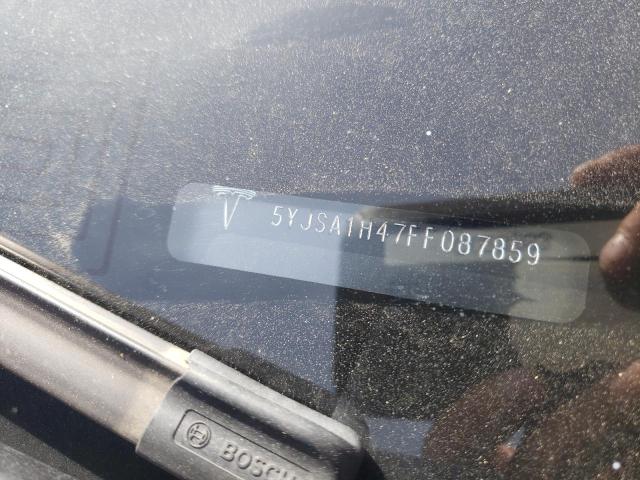 Photo 10 from auction – 2015 TESLA MODEL S P8 with VIN 5YJSA1H47FF087859