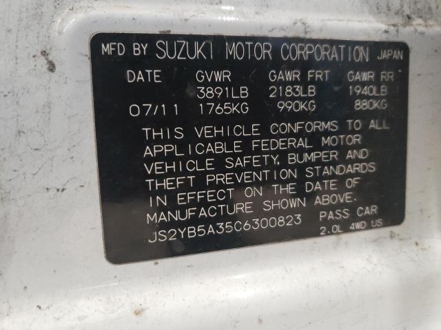 Photo 10 from auction – 2012 SUZUKI SX4 with VIN JS2YB5A35C6300823