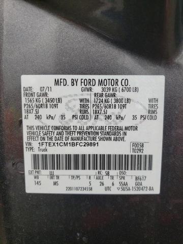 Photo 10 from auction – 2011 FORD F150 SUPER with VIN 1FTEX1CM1BFC29891