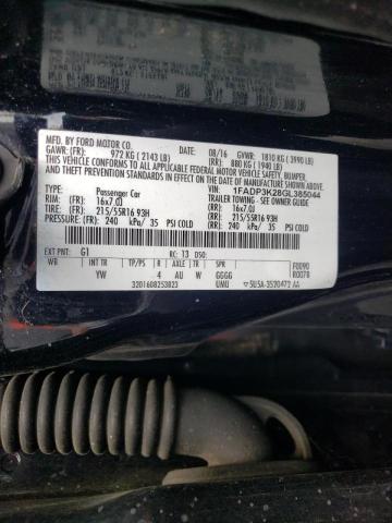Photo 10 from auction – 2016 FORD FOCUS SE with VIN 1FADP3K28GL385044