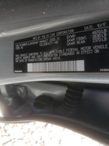 Photo 10 from auction – 2018 VOLVO S60 DYNAMI with VIN YV140MTLXJ2456487