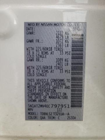 Photo 10 from auction – 2014 NISSAN ROGUE S with VIN 5N1AT2MV4EC797951