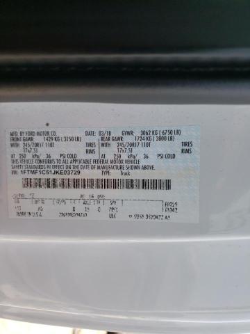 Photo 10 from auction – 2018 FORD F150 with VIN 1FTMF1C51JKE03729