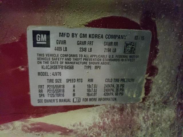 Photo 10 from auction – 2015 BUICK ENCORE PRE with VIN KL4CJHSB7FB164568
