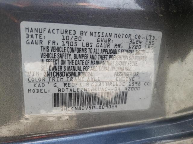 Photo 10 from auction – 2021 NISSAN VERSA S with VIN 3N1CN8DV5ML809024