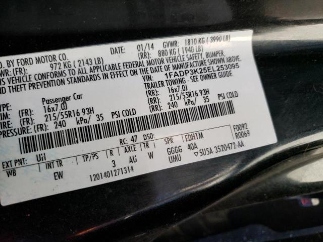 Photo 10 from auction – 2014 FORD FOCUS SE with VIN 1FADP3K25EL253095