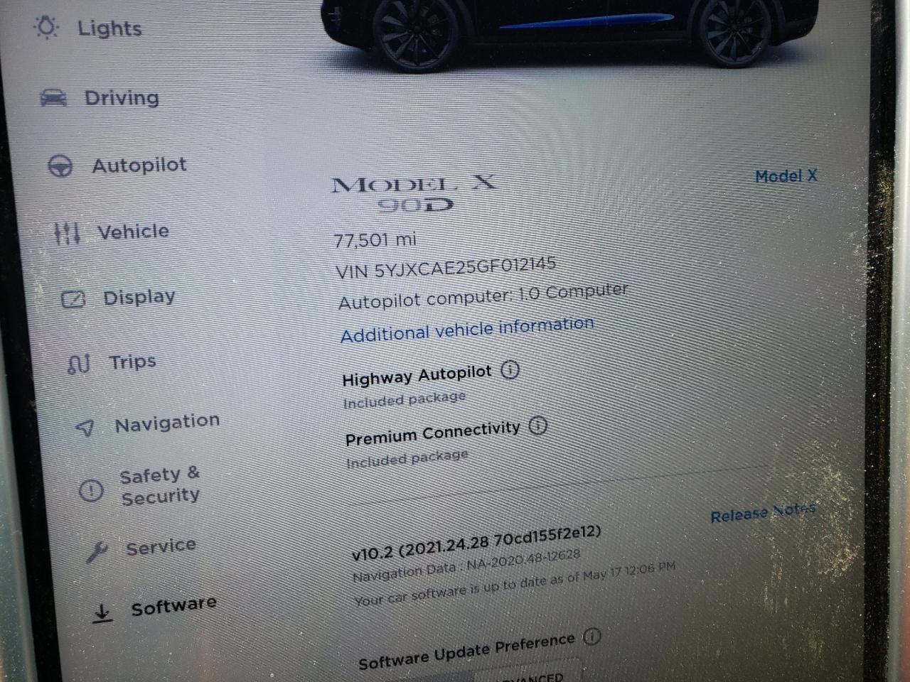 Photo 8 from auction – 2016 TESLA MODEL X with VIN 5YJXCAE25GF012145