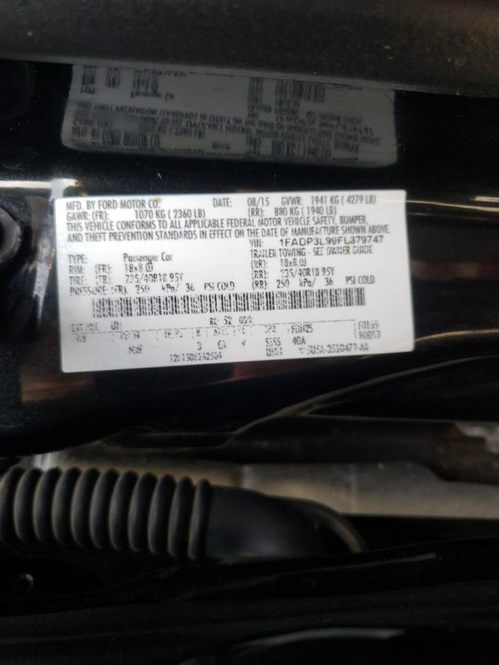 Photo 10 from auction – 2015 FORD FOCUS ST with VIN 1FADP3L99FL379747