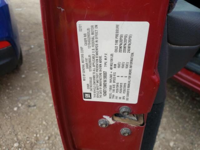 Photo 10 from auction – 2001 CHEVROLET BLAZER with VIN 1GNDT13W01K198087