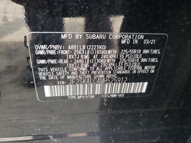 Photo 10 from auction – 2021 SUBARU FORESTER S with VIN JF2SKALC4MH525912