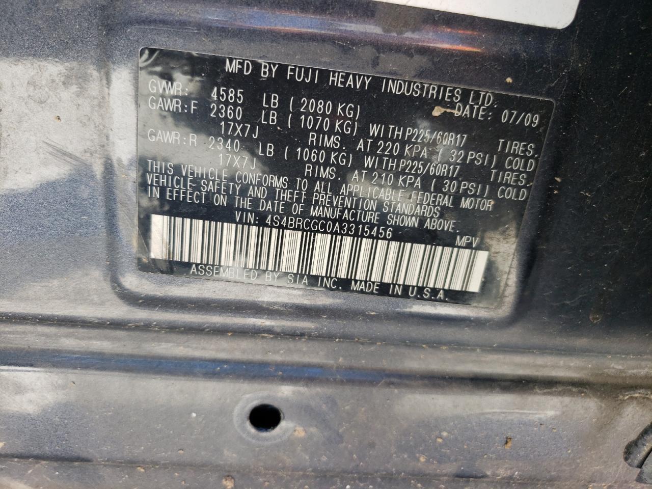 Photo 10 from auction – 2013 SUBARU IMPREZA with VIN JF1GPAA62DH207151