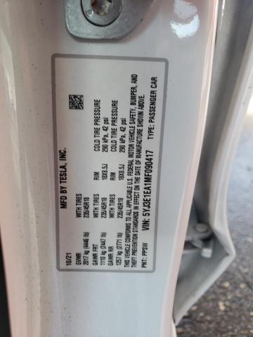 Photo 10 from auction – 2021 TESLA MODEL 3 with VIN 5YJ3E1EA1MF090417