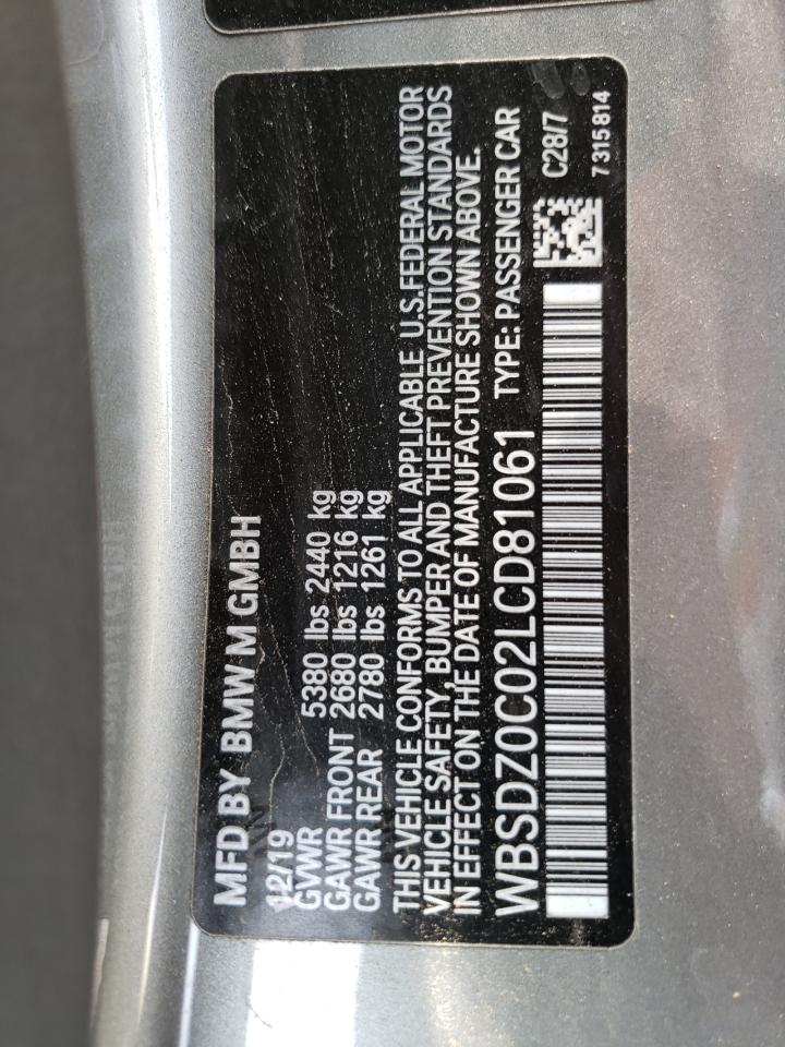 Photo 10 from auction – 2020 BMW M8 with VIN WBSDZ0C02LCD81061