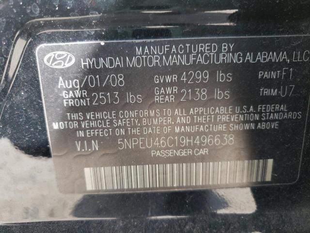 Photo 10 from auction – 2009 HYUNDAI SONATA SE with VIN 5NPEU46C19H496638