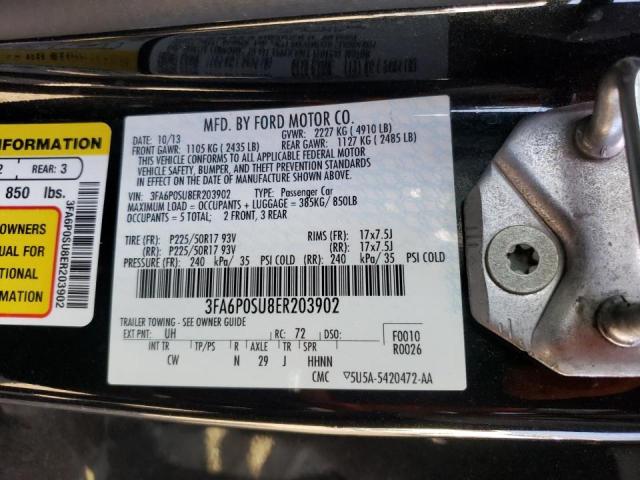 Photo 10 from auction – 2014 FORD FUSION TIT with VIN 3FA6P0SU8ER203902