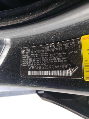 Photo 10 from auction – 2007 BMW 525 XI with VIN WBANF33517CW71082