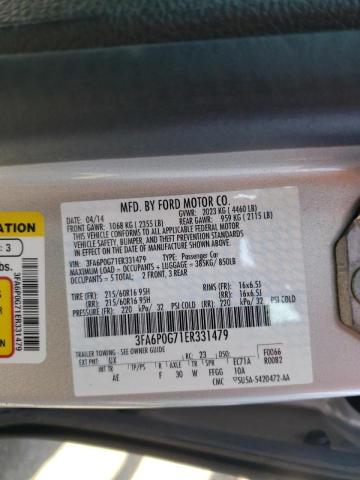 Photo 10 from auction – 2014 FORD FUSION S with VIN 3FA6P0G71ER331479