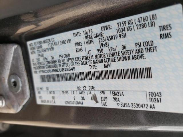 Photo 10 from auction – 2014 FORD ESCAPE TIT with VIN 1FMCU0J99EUB28649